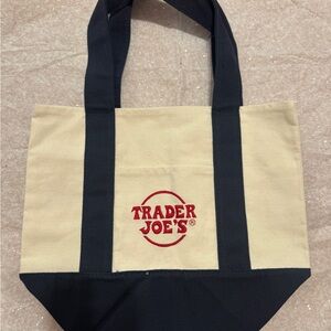 Trader Joe's Mini Navy Canvas Tote Bag